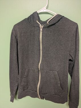 George Men's Charcoal Gray Zip-Up Hoodie